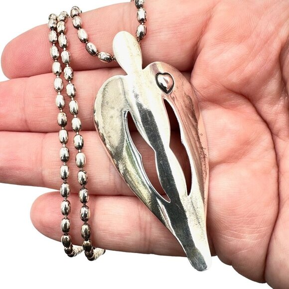 Carolyn Pollack Cippy Crazy Horse Sterling Silver Guardian Necklace